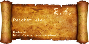 Reicher Alex névjegykártya